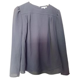 Carven Bluse Schwarz Polyester Schwarz