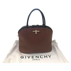 Givenchy Obsedia Tote Bag Cognac Black Leather Cognac