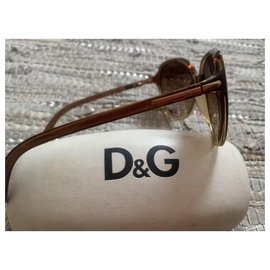 Dolce & Gabbana-Des lunettes de soleil-Rose,Bronze