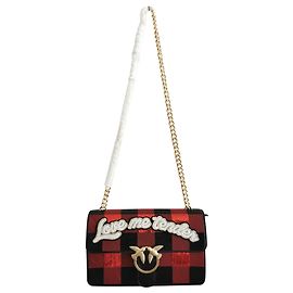 Pinko Sacs à main Noir Blanc Rouge Doré