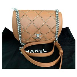Chanel-Chanel Coco eyelet flap bag-Caramel