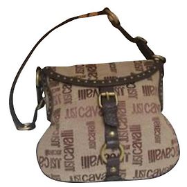 Just Cavalli Bolsa de ombro estilo hobo Cavalli Marrom Bege