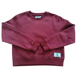 Calvin Klein-Sweat logo-Dark red