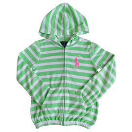 Ralph Lauren-Cotton cardigan-White,Green