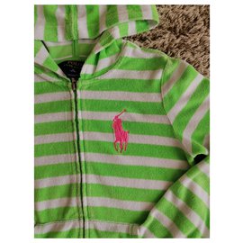 Ralph Lauren-Cotton cardigan-White,Green