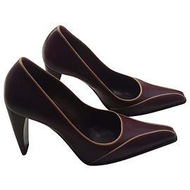 Casadei High Heels Eggplant Leather 36.5 Other