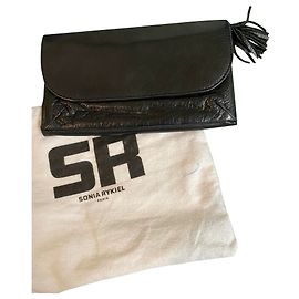Sonia Rykiel Lambskin Pouch Black Black
