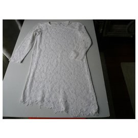 American Retro-AMERICAN RETRO - WHITE LACE DRESS - S.36-Branco