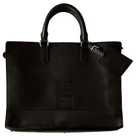 Ralph Lauren Borsa da lavoro in pelle nera Nero