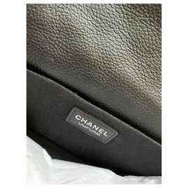 Chanel-Sacos de embreagem-Preto,Hardware prateado