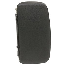 Louis Vuitton-LOUIS VUITTON Taiga Leather Organizer Atholl Travel Case Ardoise M30652 LV 18816-Black