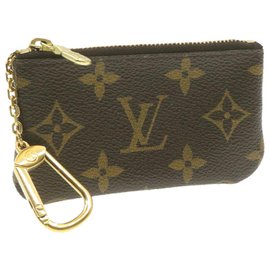Louis Vuitton-Bolsa Moeda M LOUIS VUITTON Monograma Pochette Cles M62650 LV Auth br263-Outro