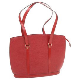 Louis Vuitton-LOUIS VUITTON Epi Babylone Tote Bag SP Order Red LV Auth 19541-Roja