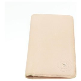Chanel-CHANEL Long Wallet Roségold Leder 2Stellen Sie CC Auth ar ein2851-Pink,Golden