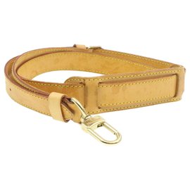 Louis Vuitton-LOUIS VUITTON Leather Adjastable Shoulder Strap for Keepall 100-118cm Auth ar3138-Beige
