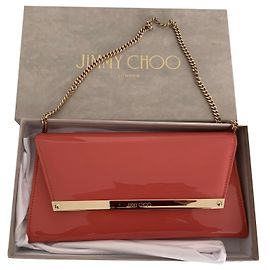 Jimmy Choo Pink Patent Leather Handbag Pink