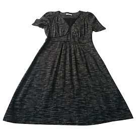 SESSUN Robe noire et blanches TM Etat neuf Noir