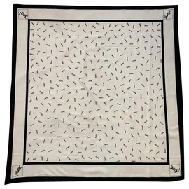 Yves Saint Laurent sciarpe Nero Bianco