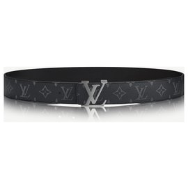Louis Vuitton-Cinturón eclipse reversible LV-Gris