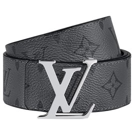 Louis Vuitton-Cinturón inverso LV eclipse-Gris