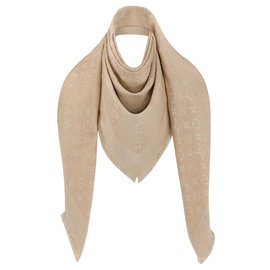 Louis Vuitton-LV Monogram shawl Dune-Grey