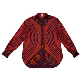 Hermès-Tops-Red,Multiple colors