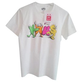 Autre Marque-KAWS x Uniqlo 2016 iconic collaboration. New with tag. Neon fluo spell-out.-Pink,White,Multiple colors,Green,Yellow