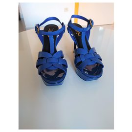 Saint Laurent-Tributes sandals 75 SAINT LAURENT-Blue