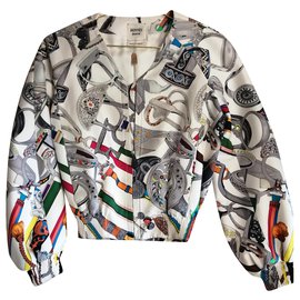 Hermès Bombers Stirrup Competition on Twill Eggshell