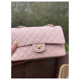 Chanel-Aba clássica com forro médio-Rosa