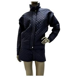 Calções Jaqueta Acolchoada Chanel Fato Sz.38 Preto
