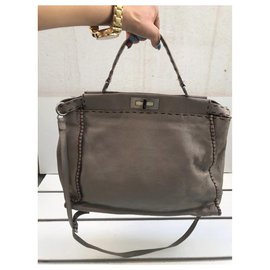 Fendi-Handbags-Khaki
