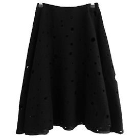 JW Anderson PF14 Falda de lana perforada Negro