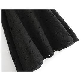 JW Anderson-PF14 Perforated Wool Skirt-Black