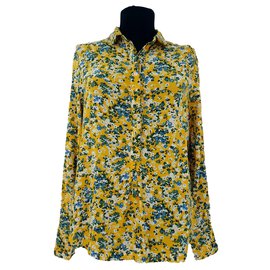 Camicetta Samsoe & Samsoe Hamiti Gialla in Viscosa Multicolore Giallo