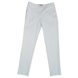 Pantalones Max Mara beige de algodón Beige