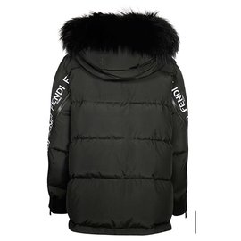Fendi-FENDI DOWN JACKET BLACK LIKE NEW EXCELLENT MIXED CONDITION FF LOGO LIKE NEW 36fr-Black