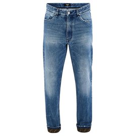 Fendi-REGULAR FENDI JEANS WITH FF LOGO 32/34 template 2021 mixed-Blue