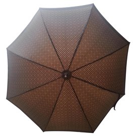 Louis Vuitton-Paraguas paraguas con monograma de louis vuitton-Marrón oscuro