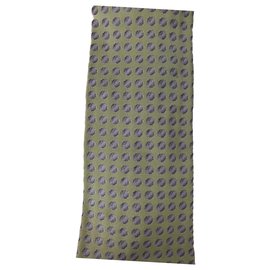 Hermès-Hermes amarrar pontos roxos verdes-Verde
