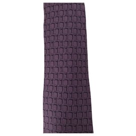 Hermès-Gravata Hermes Roxa-Roxo