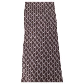 Hermès-Hermes tie in burgundy silk-Dark red