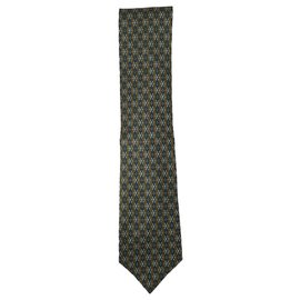 Hermès-Hermes tie in green silk-Green