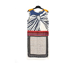 Vionnet vestido lenço de seda fr36/38 Multicor
