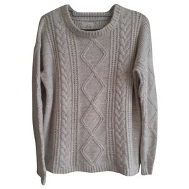 Levi's Rippstrickpullover Baumwolle Eggshell Aus weiß
