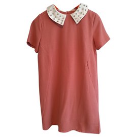 Robe Rose Suncoo avec Col Strass Rose