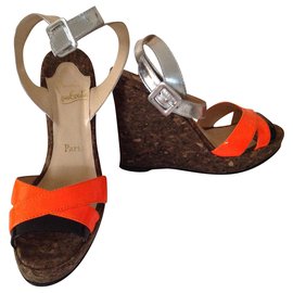 Christian Louboutin-Wedge mules-Other