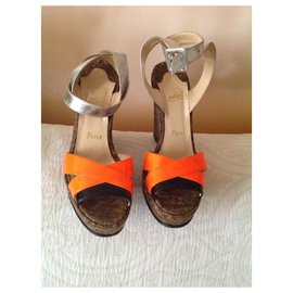Christian Louboutin-Wedge mules-Other