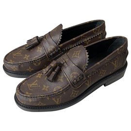 Louis Vuitton Suede Moccasins - Brown Loafers, Shoes - LOU790872