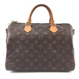 Louis Vuitton-Louis Vuitton Speedy 30 Toile Monogram Bandoulière-Marron